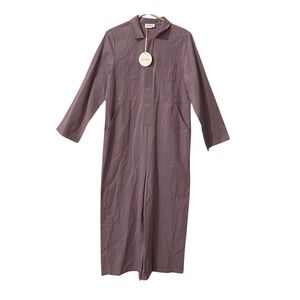 Storia Anthropologie Lavender Purple Utility Jumpsuit Long Sleeve Pockets Size S